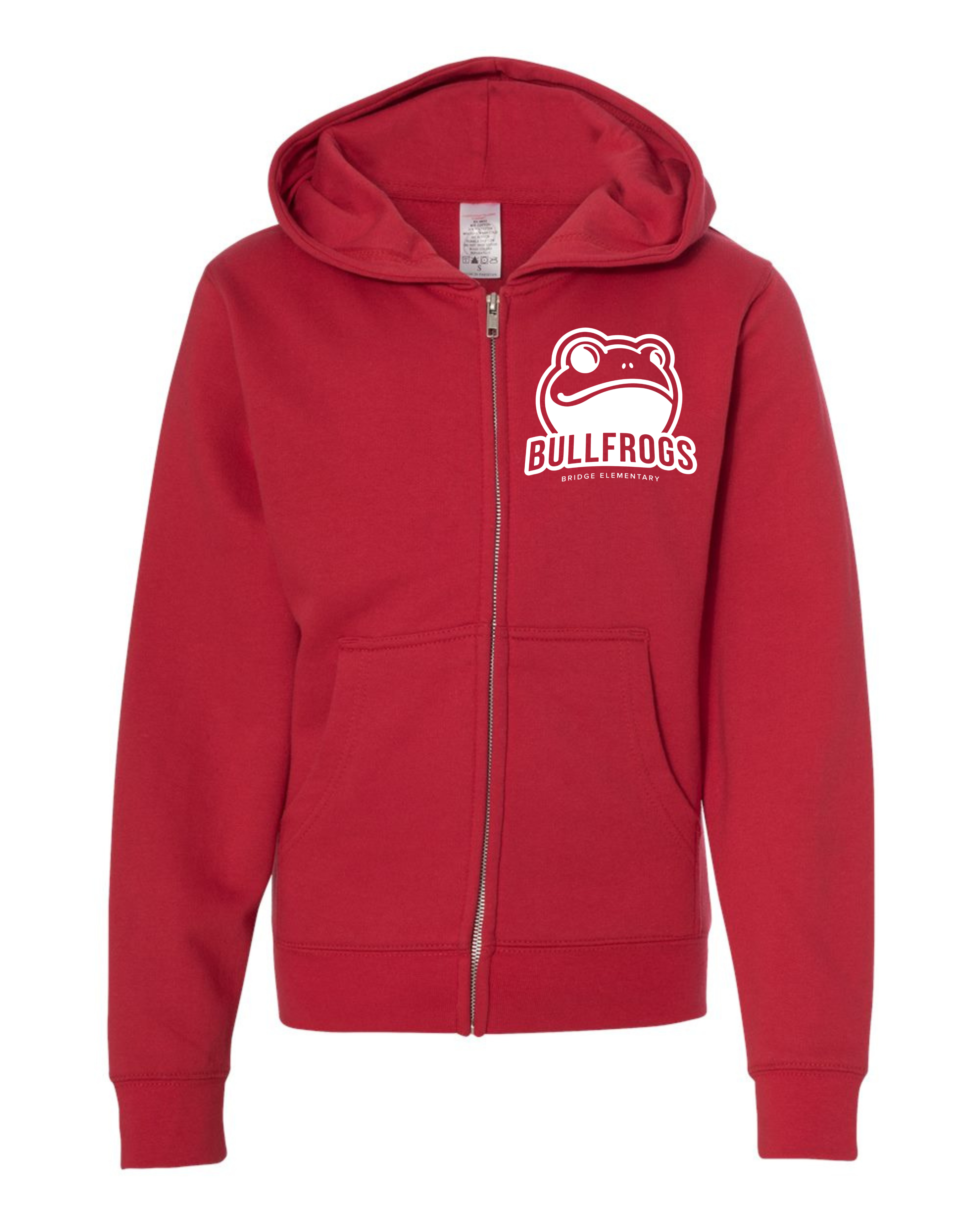 Youth zip up hoodie RED