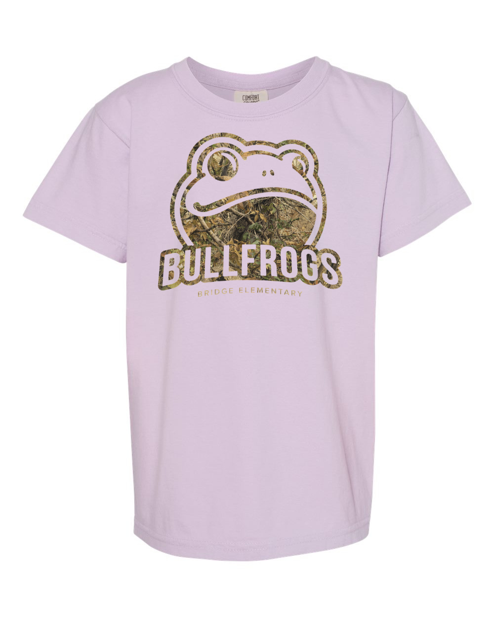 Youth camo design Comfort Colors shirt