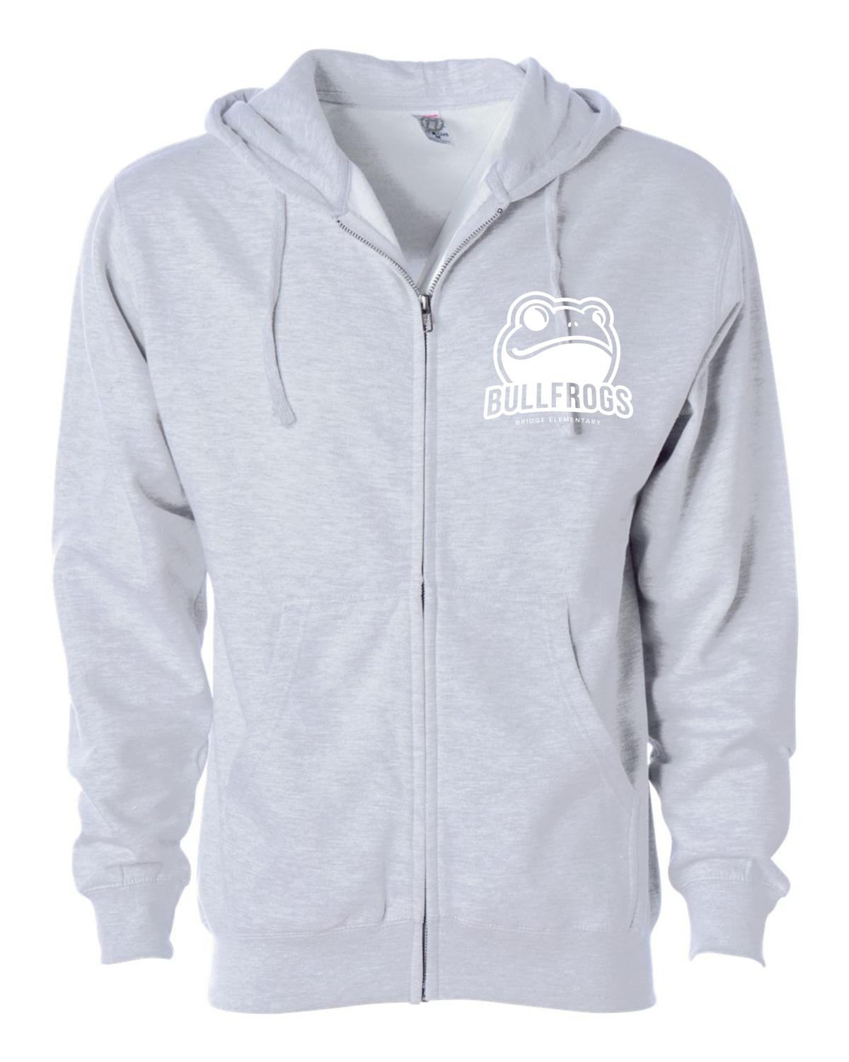 Adult zip up hoodie gray