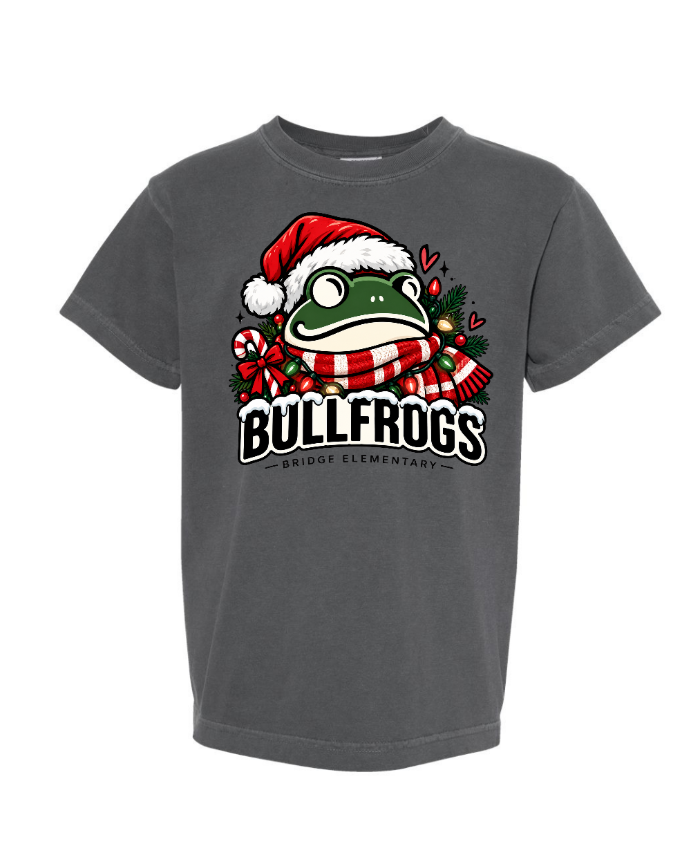Youth comfort colors "christmas Santa hat"
