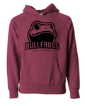 Youth Pull over hoodie Crimson (black design)