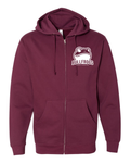 Adult zip up hoodie Maroon