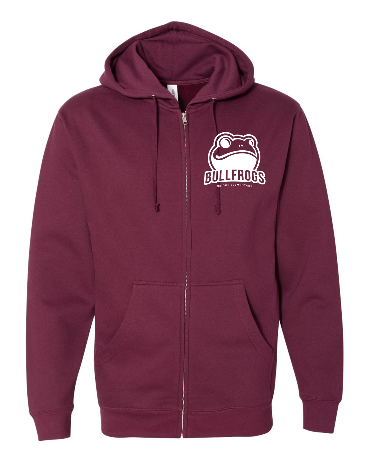 Adult zip up hoodie Maroon