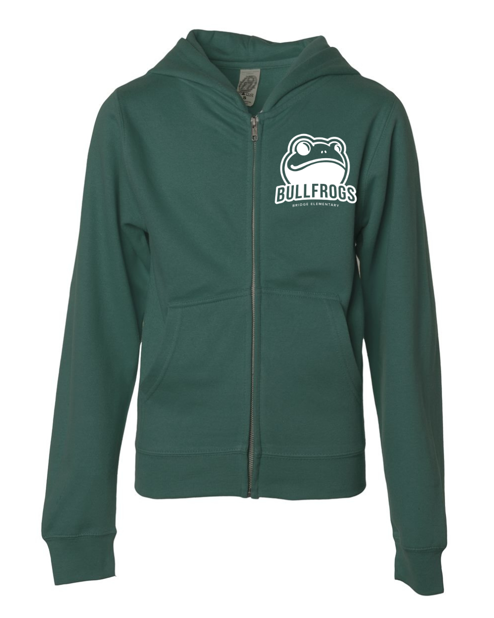 Youth zip up hoodie alpine green