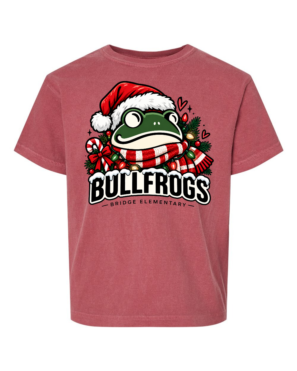 Youth comfort colors "christmas Santa hat"