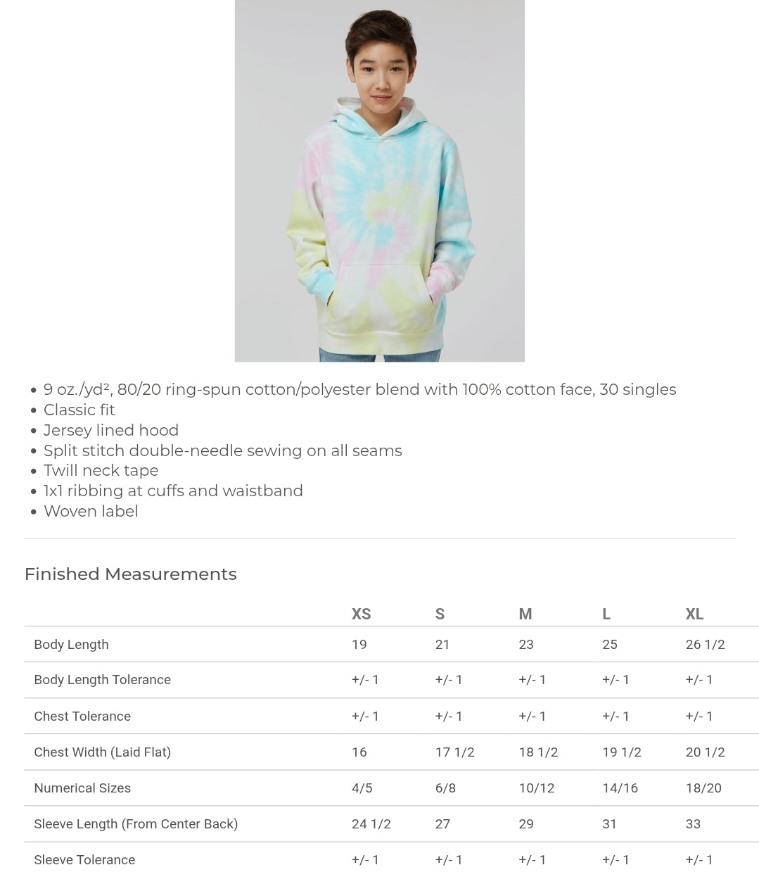 (Specialty)Youth Pull over hoodie sunset swirl