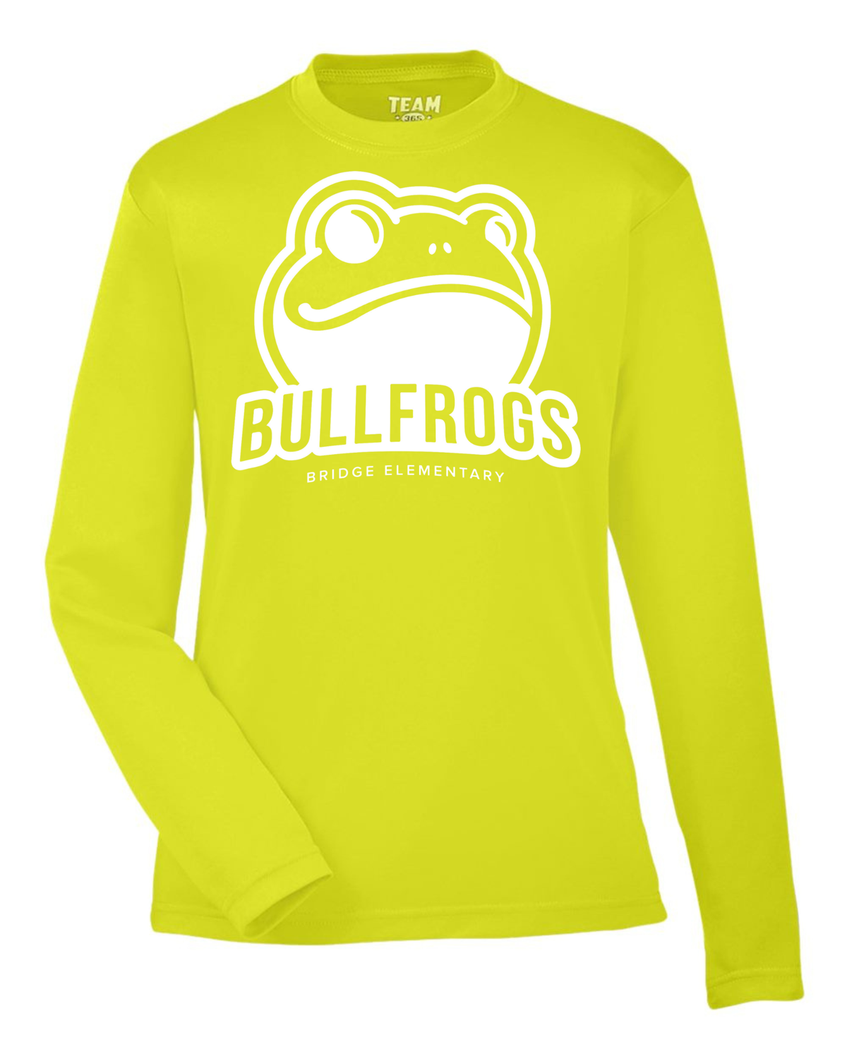 Youth Performance Long Sleeve T-Shirt Safety yellow
