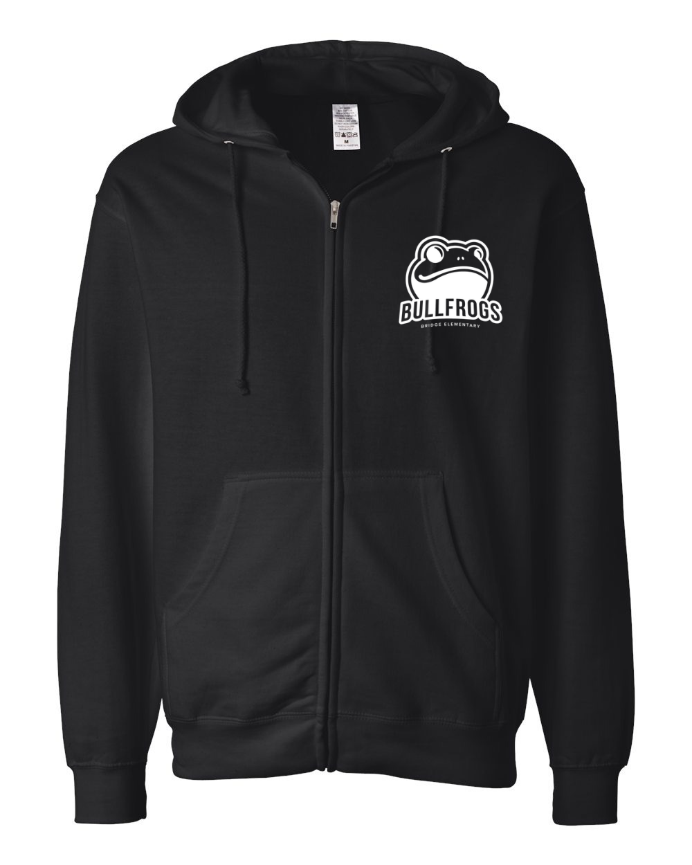 Adult zip up hoodie black