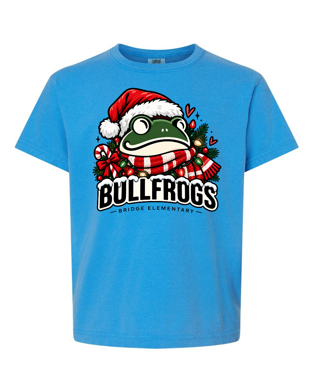 Youth comfort colors "christmas Santa hat"