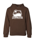 Youth Pull over hoodie Brown (white design)