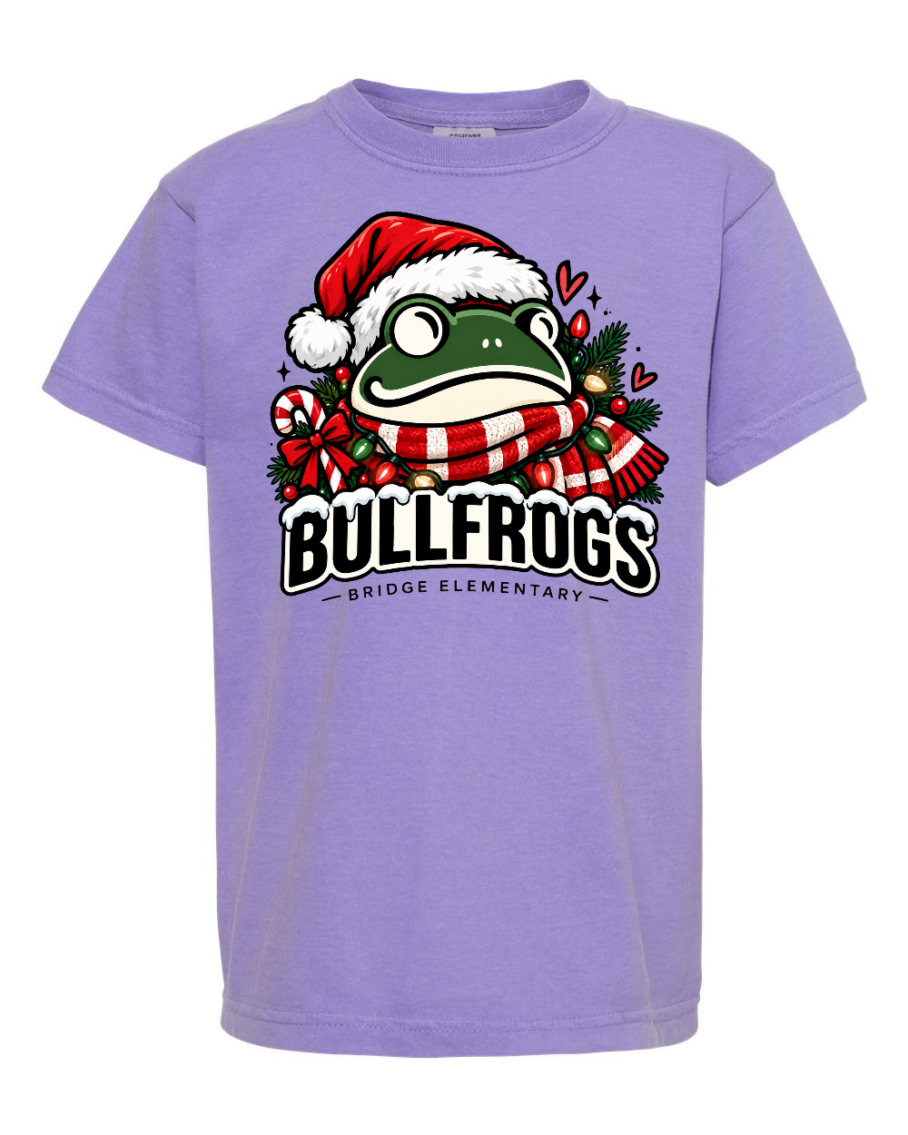 Youth comfort colors "christmas Santa hat"