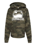 Youth Pull over hoodie Forest army (white design)