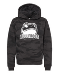 Youth Pull over hoodie dark camo (white design)